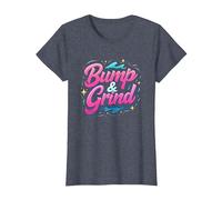 90s R&B Bump & Grind Retro Nostalgia Music Lovers Gift T-Shirt, Women, Heather Blue, XXL