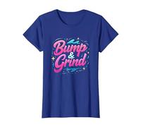 90s R&B Bump & Grind Retro Nostalgia Music Lovers Gift T-Shirt, Women, Royal Blue, M