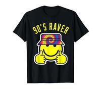 90s Raver oi oi Raving tie dye Rave House Music Lover Value Graphic T-Shirt, Men, Black, S