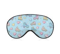 90s Skater Pattern Skating Funny Eye Mask for Sleep with Adjustable Strap Blocks Light Eye Shade Cover