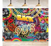 90s Theme Party Hip Hop Photography Backdrop 90s Abstract Art For Poster Graffiti Photo Background Banner Props 240x180cm