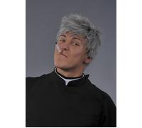90s TV Character Father Ted Style Grey Male Wig