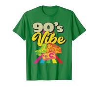 90's Vibe Retro 1990s 90s Party Costume 90's T-Shirt, Men, Kelly Green, Small