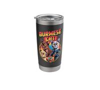 90's Vintage Burmese Cat Stainless Steel Insulated Tumbler