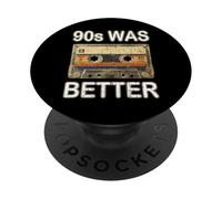 90s WAS BETTER Nostalgia Mix Tape Demo Cassette Music Retro PopSockets Adhesive PopGrip