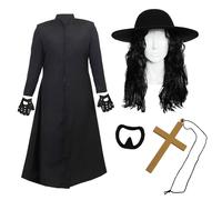 90's Wrestler Costume I Love Fancy Dress Black XL