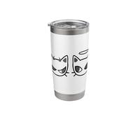 90s Y2K Angel and Devil Cat Tomcat Kitten Stainless Steel Insulated Tumbler