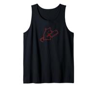 90s Y2K Angry Evil Rat with Knife Tank Top