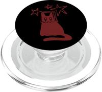 90s Y2K Ashamed Cat Tomcat in Sack Mask under Starry Sky PopSockets PopGrip for MagSafe