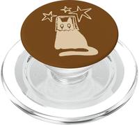 90s Y2K Ashamed Tomcat Cat in Sack Mask under Starry Sky PopSockets PopGrip for MagSafe