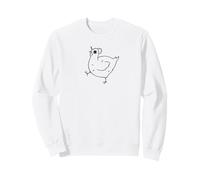 90s Y2K Crazy Scary Chicken Hen is Scared. Sweatshirt