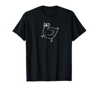 90s Y2K Crazy Scary Hen Chicken is Scared. T-Shirt