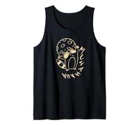 90s Y2K Creepy Raccoon Evil Laugh Beneath the Moon Tank Top