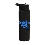 90s Y2K Crying Rabbit Hare Bunny is Sad Under Starry Stainless Steel Insulated Water Bottle