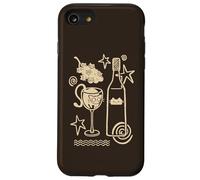 90s Y2K Curious Cute Kitten Stuck in a Wine Glass Case for iPhone SE (2020) / 7/8