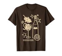 90s Y2K Curious Cute Kitten Stuck in a Wine Glass T-Shirt