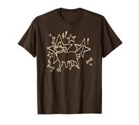 90s Y2K Cute Confused Mutt Dog Pooch with Stars and Bones T-Shirt