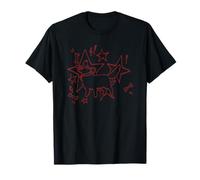 90s Y2K Cute Confused Mutt Pooch Dog with Stars and Bones T-Shirt