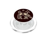 90s Y2K Cute Raccoon Pizza Thief Beneath the Stars PopSockets PopGrip for MagSafe