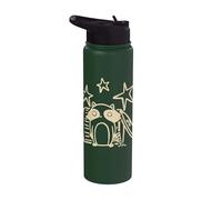 90s Y2K Cute Raccoon Pizza Thief Beneath the Stars Stainless Steel Insulated Water Bottle
