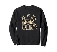 90s Y2K Cute Raccoon Pizza Thief Beneath the Stars Sweatshirt