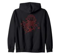 90s Y2K Jellyfish and Fish Zip Hoodie