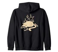 90s Y2K Lazy Chubby Tomcat Cat by Fish Bones Stargazing Zip Hoodie