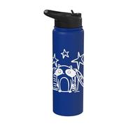 90s Y2K Pizza Thief Cute Raccoon Beneath the Stars Stainless Steel Insulated Water Bottle