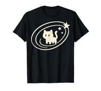 90s Y2K Scary Tomcat Cat is Scared Under Starry Tail Meme Value Graphic T-Shirt