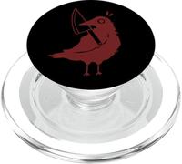 90s Y2K Sinister Crow with Knife in its Beak. PopSockets PopGrip for MagSafe