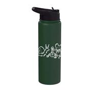 90s Y2K Snail Mouse and Worm at Tea Time Stainless Steel Insulated Water Bottle