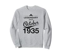 90th Birthday 90 Year Old Born in October 1935 Vintage Sweatshirt
