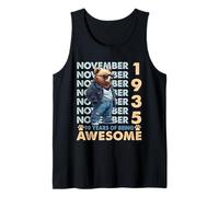 90th Birthday Bear Legends November 1935 90 Years Old Mens Tank Top
