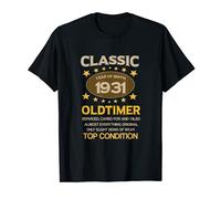 90th Birthday Born in 1931 Oldtimer Outfit Idea T-Shirt