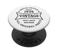 90th Birthday born in 1936 Vintage Design 90 Years old PopSockets Adhesive PopGrip