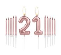 90th Birthday Candles, Rose Gold Number 90 Candle for Cake, Rose Gold Long Candles Cake Topper for Women Men Birthday Party 90th Wedding Anniversary Decorations