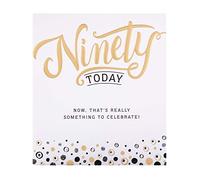 90TH Birthday Card from Hallmark - Embossed Text Design
