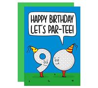 90th Birthday Card, Golf Birthday A6 Card, Funny Golf Birthday Card, Male 90th Card, For Dad Gift, For Grandad Present, For Him Card, Pun Birthday Card (90th)