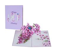 90th Birthday Cards For Women Mum Sister Daughter | Pop Up 3D Female Friend Mum Ladies Auntie Happy Birthday Happy Nan Greeting Card (Size 15x20cm - Birthday Orchid 90th)