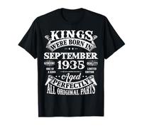 90th Birthday Gift Kings Born In September 1935 90 Yrs Old T-Shirt