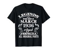 90th Birthday Gift Legend Born in March 1936 90 Yrs Old T-Shirt