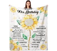 90th Birthday Gifts for Women, 1935 Birthday Gifts, 90th Birthday Decorations Blanket, 90 Year Old Blanket Gift Ideas, 50"X60" Happy 90th Birthday Throw Blanket for Grandma Mom Friend Sister