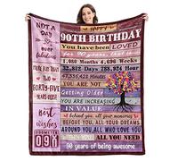 90th Birthday Gifts for Women Blanket,90th Birthday Gifts Ideas,90th Birthday Decorations for Women,Gifts for 90 Year Old Woman,Happy 90th Birthday,Soft Throw Blanket 60"x50"