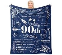90th Birthday Gifts for Women Men,90th Birthday Decorations,90th Birthday Ideas, 1933 Birthday Gifts,Happy 90th Birthday Gifts,90 Year Old Gifts for Parents Grandma, Grandpa,Friends Blanket 50" X 60"