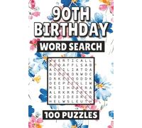 90th Birthday Word Search: 100 Pages of Puzzles, Word Scramble, Word Find, and Vocabulary Activities for Kids, Adults, and Seniors