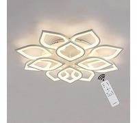 90w 3000k-6500k dimmable led ceiling light modern flush mount ceiling lamp 12-leaf flower shape design acrylic chandeliers with remote control for living room bedroom dining room, ?110cm