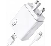 90W Fast Charger Plug with 1M FlashCharge Charging Cable for VIVO X300 X200 Pro X90 X100 S18/Y77/X90Pro/X80/X80Pro/S16/S16Pro/NEO5/NEO5S/NEO6