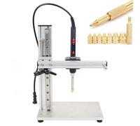 90W Heat Set Pressing Machine, Vertical Insertion Tool with Digital Soldering Iron and M2-M8 Tips, 110-220V Power for 3D Printed Plastic Parts, Multi-Directional Adjustment Support