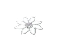 90W Remote Control Flower-Shaped Ceiling Fan Light in White The hot sale White