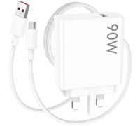 90W Turbo Charger Plug for Xiaomi 13 15 Ultra 14T 14 F6 POCO X7 Pro, ACAGET 90W HyperCharge 6A/1M USB C Fast Charger Cable USB Wall Power Adapter UK for Xiaomi 13T 13 12 Lite for Redmi Note 14 Pro 14S